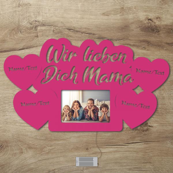 LED Mama Bilderrahmen mit Namen