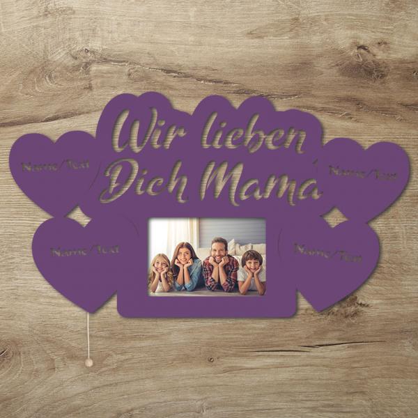 LED Mama Bilderrahmen mit Namen