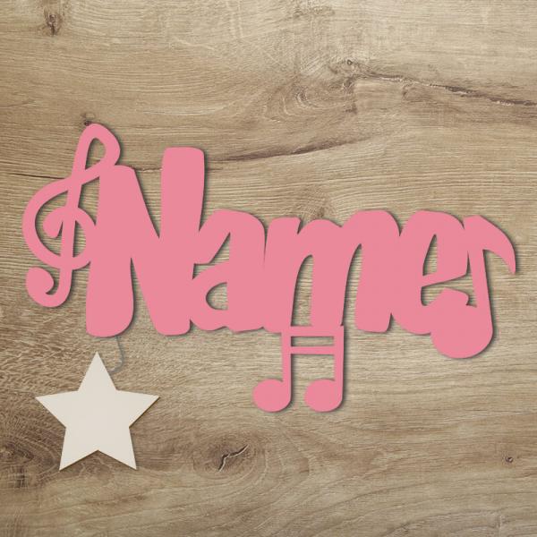 Geschenkidee für Musiker Musiknoten Deko Rosa