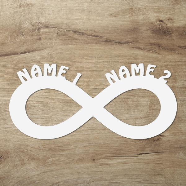 Gastgeschenke zur Hochzeit - 10er Pack Unendlichzeichen mit Namen