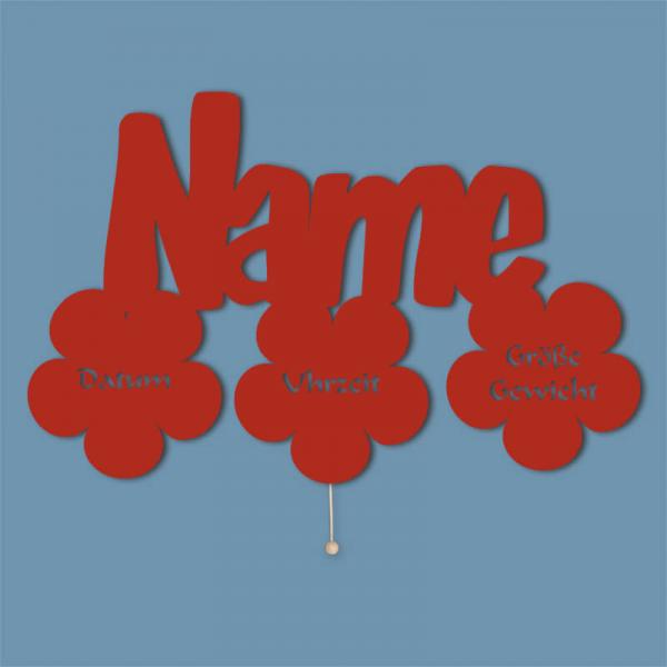 Geschenk zur Taufe Blumen Taufgeschenk Konfirmation Kommunion Rot