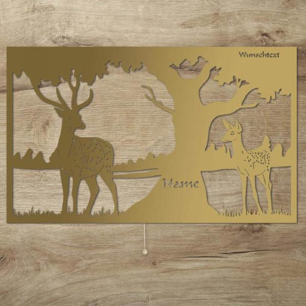 Wald Natur Deko Nachtlicht Wand Lampe personalisiert