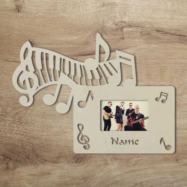 Bilderrahmen für Musiker Musik Motiv Noten Musiknoten Deko Unbehandelt