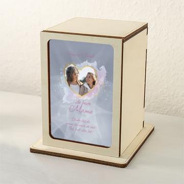 Schnappstern LED Box Beste Mama Herz Wasserfarben Deko Schnappstern LED Box Beste Mama Herz Wasserfarben Deko