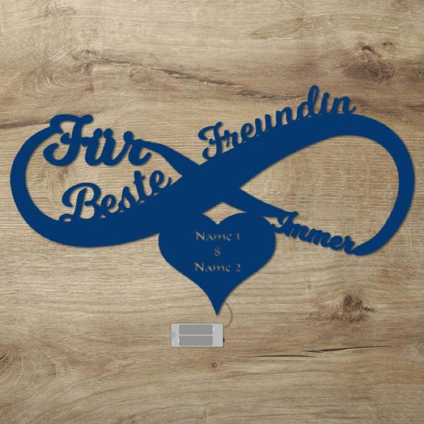 Beste Freundin für immer Unendlich Wand Lampe