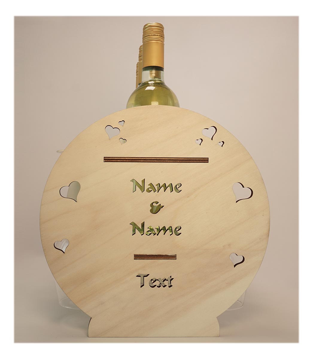 HANDMADE Flaschenhalter Weinflaschenhalter aus Holz Geschenkidee für Männer oder Vatertag