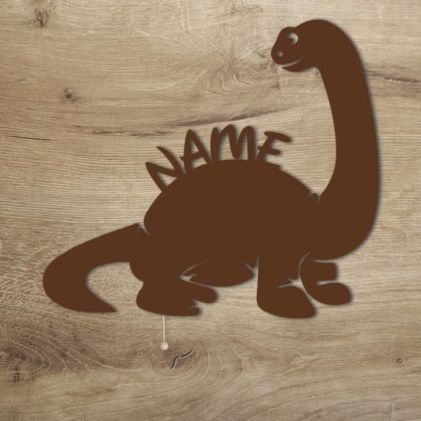 Geschenke für Kinder Dino Dinosaurier Pflanzenfresser Lampe Geschenkidee Braun