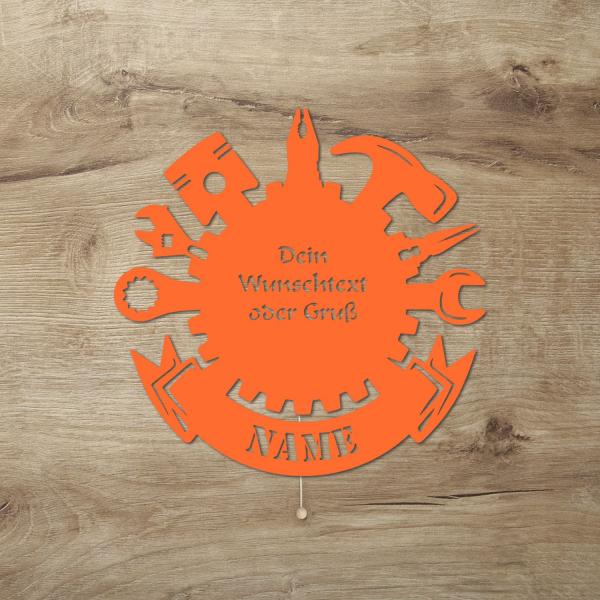 Männer Deko LED Lampe Werkzeuge mit Text personalisiert