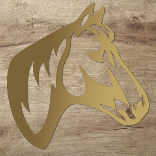 Holz 3D Wandtattoo Wandbild Pferdekopf