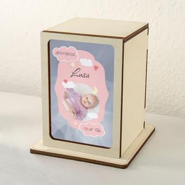 Schnappstern LED Box Geburt Wolke Mädchen Schnappstern LED Box Geburt Wolke Mädchen