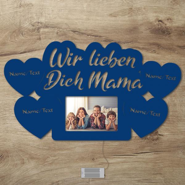 LED Mama Bilderrahmen mit Namen