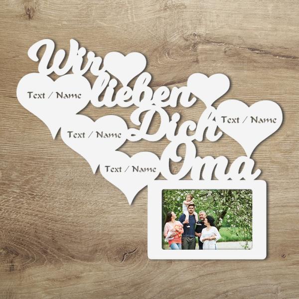 Geschenke für Oma Bilderrahmen Weiß