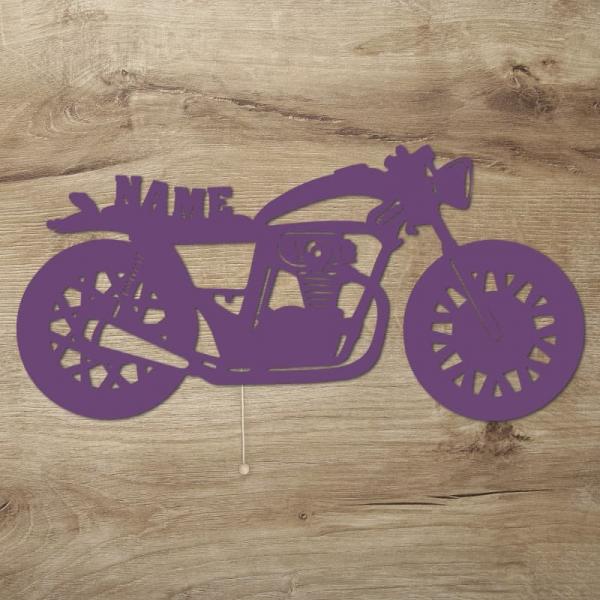 Originelle Geschenke für Motorradfahrer Holz Wand Lampe