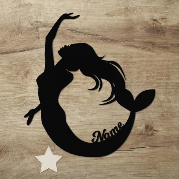 Meerjungfrau Nachtlicht Lampe Geschenk mit deinem Namen