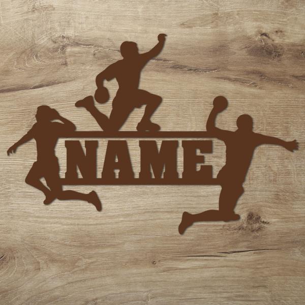 Handballer USB Wand Lampe mit Name + Fernbedienung
