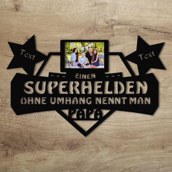 Geburtstagsgeschenk für Papa Superheld Schwarz