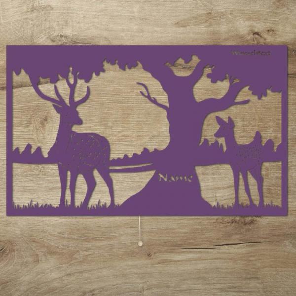 Wald Natur Deko Nachtlicht Wand Lampe personalisiert