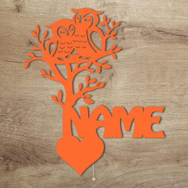 Geschenke für Frauen und Kinder Eulen Baum LED Orange