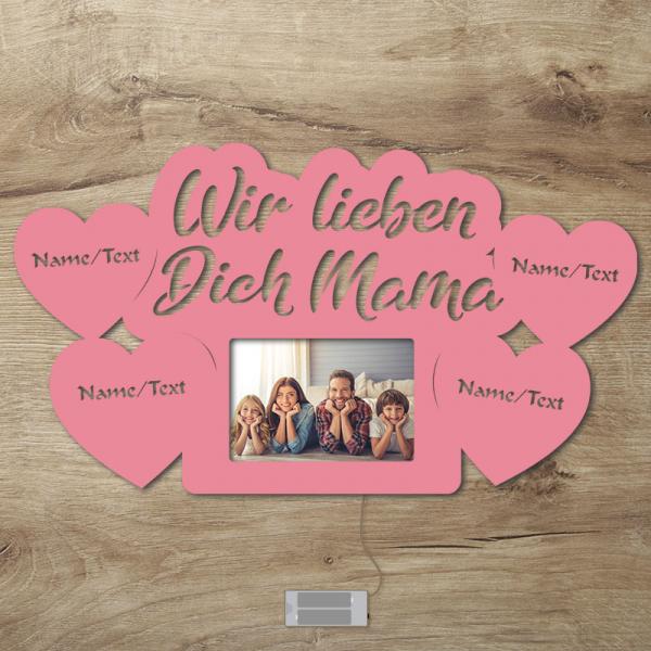 LED Mama Bilderrahmen mit Namen