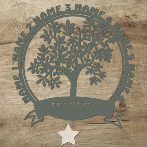 Lebensbaum Stammbaum Familien LED Deko Baum