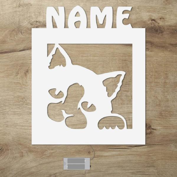 Katze Wand Lampe led Deko Personalisiert