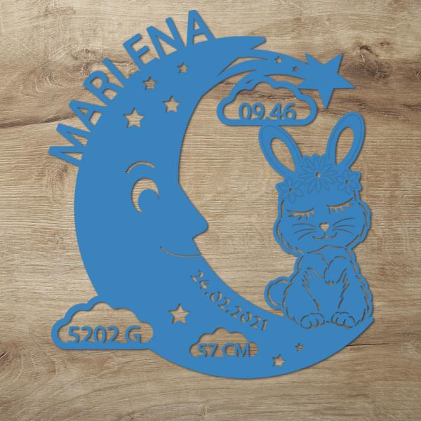 Farbwechsel Hase auf Mond Wand Nachtlicht