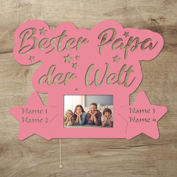 Bester Papa personalisierter Holz Bilderrahmen