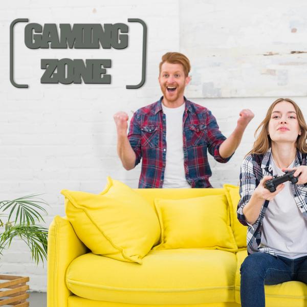 Décoration Murale Personnalisée "Gaming Zone" – Bois LED, Fabriquée En Allemagne