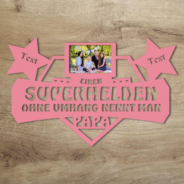 Geburtstagsgeschenk für Papa Superheld Rosa