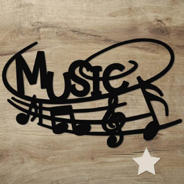 Musiknoten Deko Holz Wandlampe LED