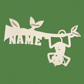 Geschenk Affe mit Namen und Daten Geschenk Affe mit Namen und Daten