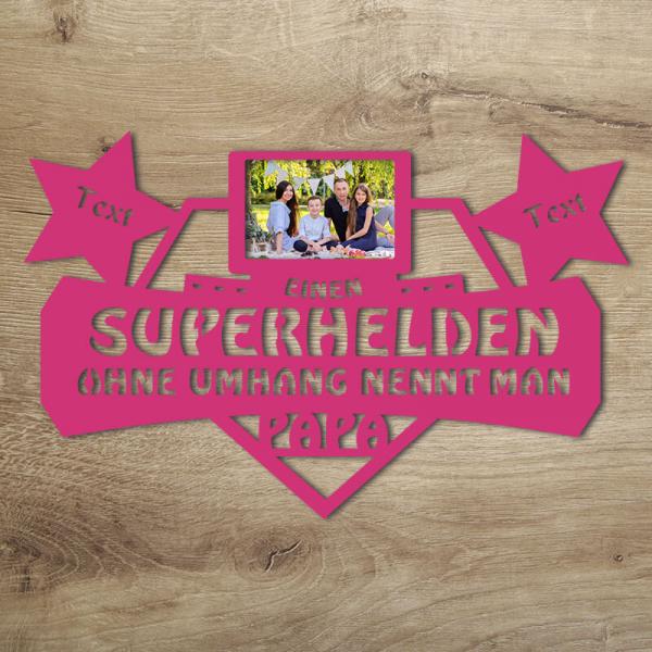 Geburtstagsgeschenk für Papa Superheld Pink