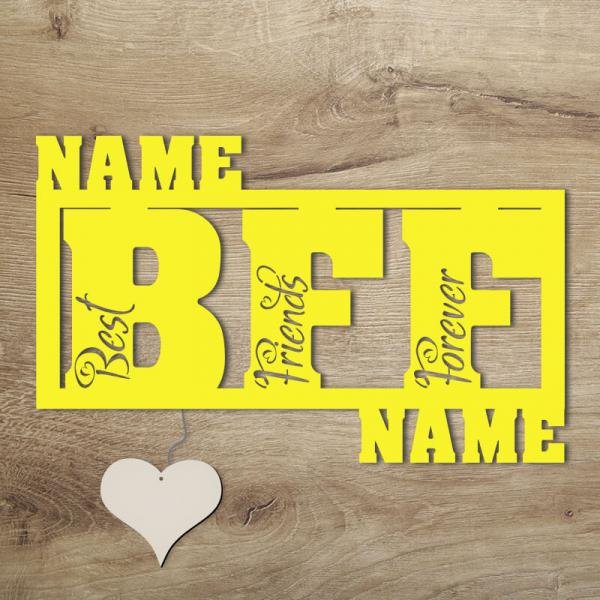 Geschenke für die Beste Freundin BFF Best Friends Lampe Nachtlicht Gelb