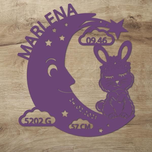 Farbwechsel Hase auf Mond Wand Nachtlicht