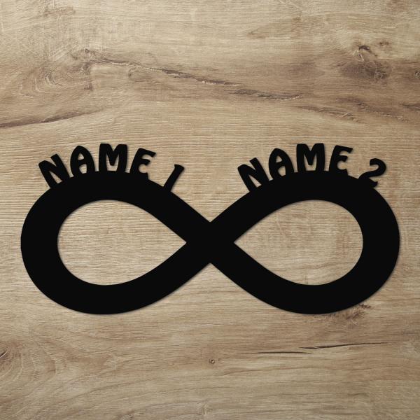 Gastgeschenke zur Hochzeit - 10er Pack Unendlichzeichen mit Namen