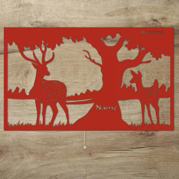 Wald Natur Deko Nachtlicht Wand Lampe personalisiert