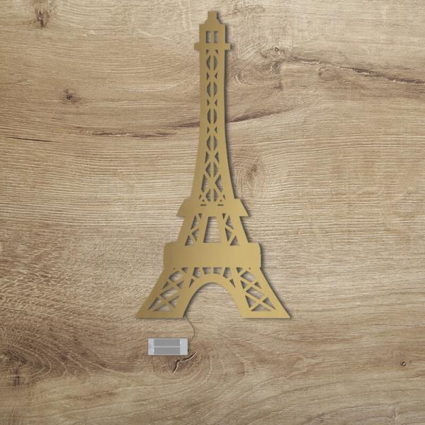 Geschenk Eiffelturm Licht Gold