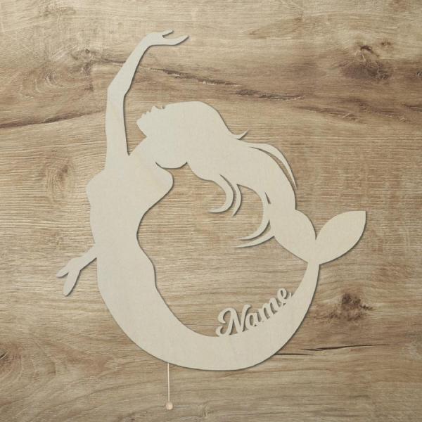 Meerjungfrau Nachtlicht Lampe Geschenk mit deinem Namen