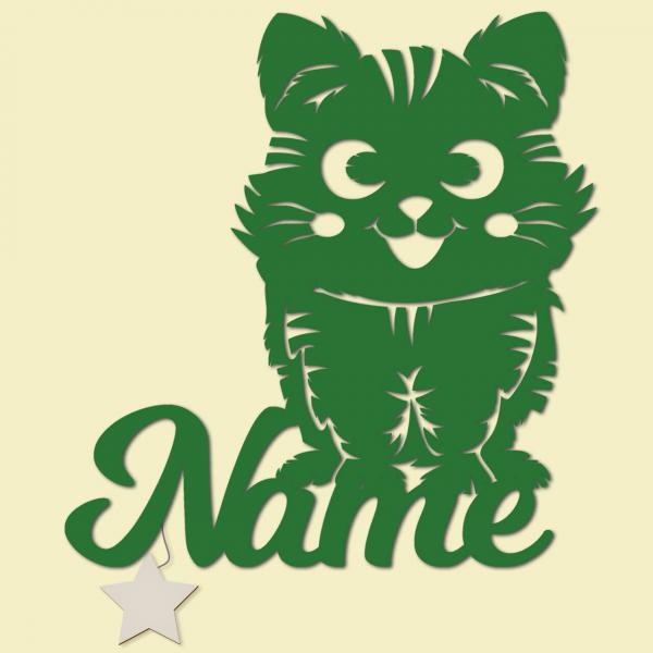 Geschenk Katzenliebhaber in Grün