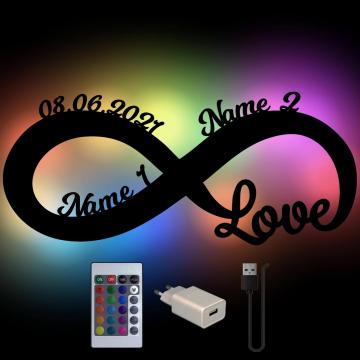 USB Farbwechsel Infinity Zeichen mit Namen USB Farbwechsel Infinity Zeichen mit Namen