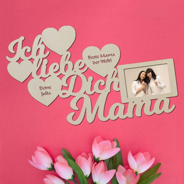 Geschenk für Mama - Bilderrahmen mit Wunschtext