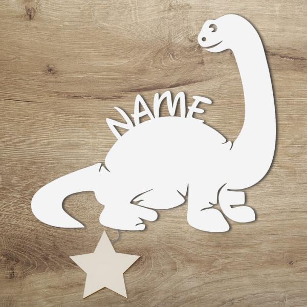Geschenke für Kinder Dino Dinosaurier Pflanzenfresser Lampe Weiß