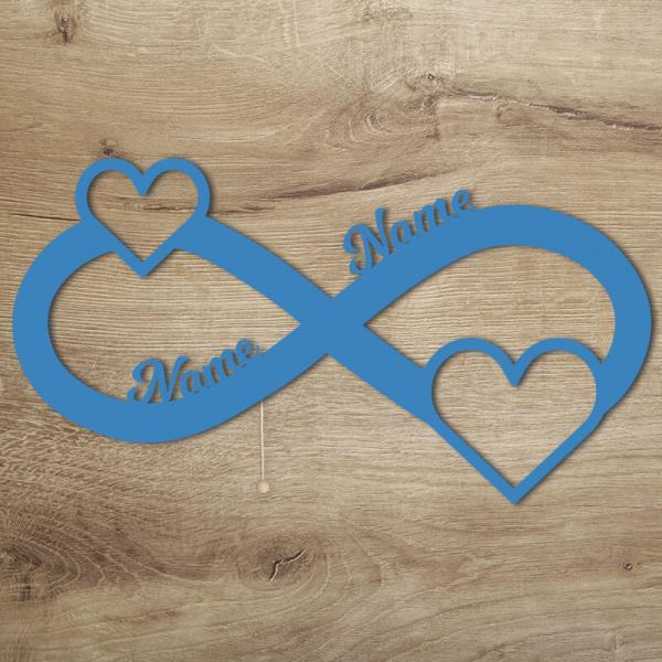 Geschenkidee zur Hochzeit Herz Licht Hellblau