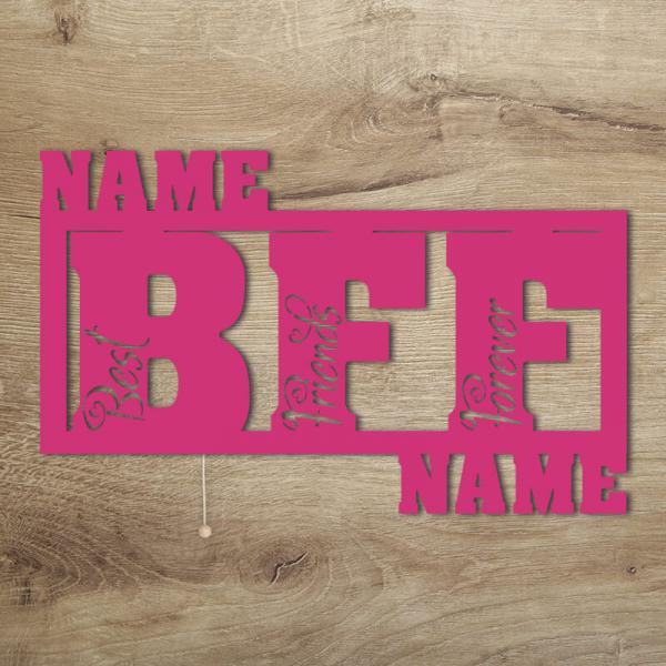 Geschenke für die Beste Freundin BFF Best Friends Lampe Nachtlicht LED Pink