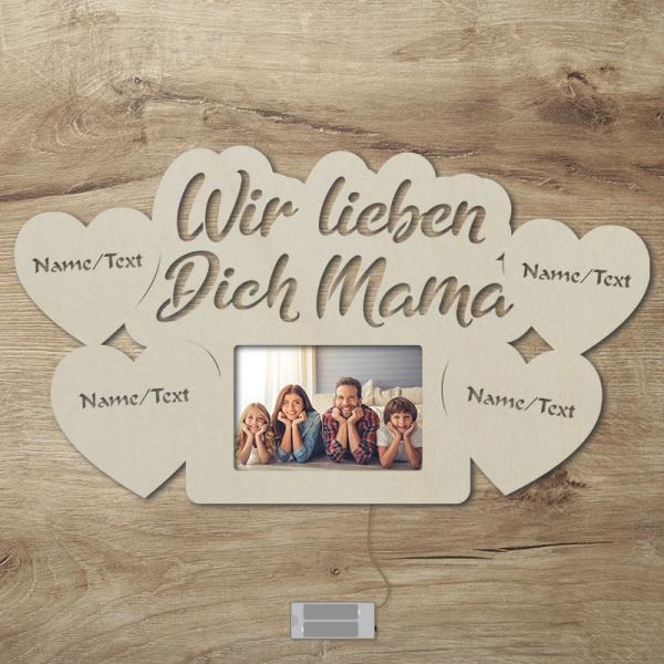 LED Mama Bilderrahmen mit Namen