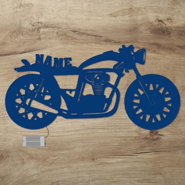 Originelle Geschenke für Motorradfahrer Holz Wand Lampe