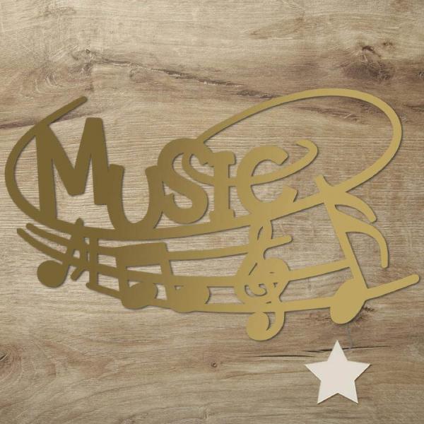 Musiknoten Deko Holz Wandlampe LED