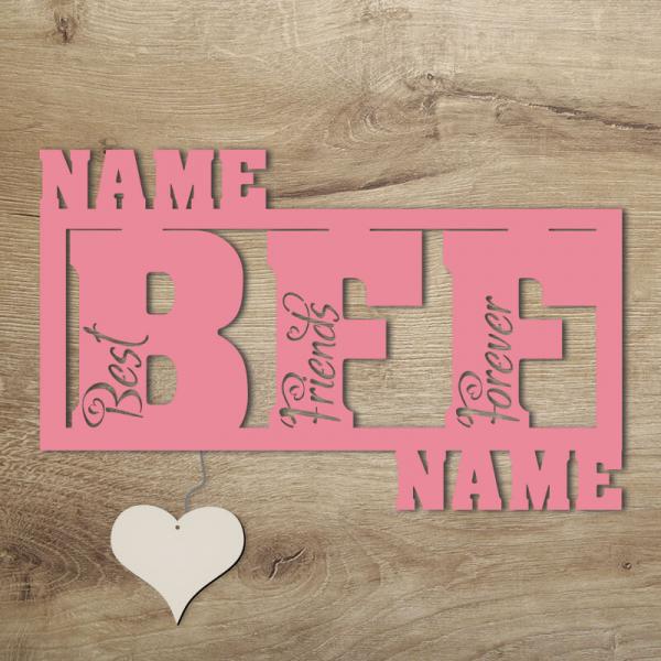 Geschenke für die Beste Freundin BFF Best Friends Lampe Nachtlicht Rosa