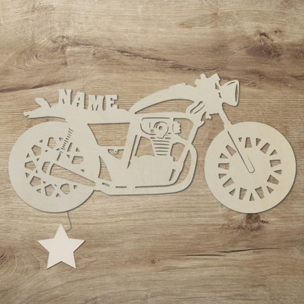 Originelle Geschenke für Motorradfahrer Holz Wand Lampe