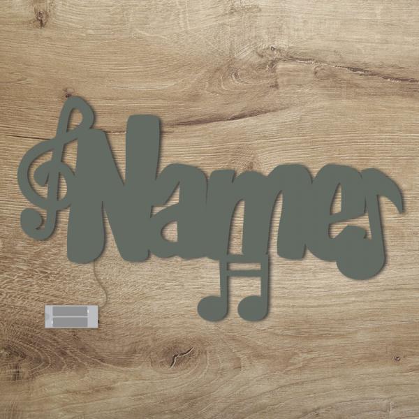 Geschenkidee für Musiker Musiknoten Grau